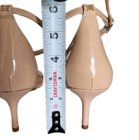 Sam Edelman Kitten Heel Beige Blush Tan Peonie Square Toe High Heel Shoe Women 9 - Picture 13 of 15